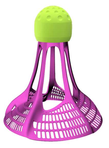 Loptica za air badminton je dizajnirana za igru sa standardnim reketima što omogućuje pristupačnost igre.